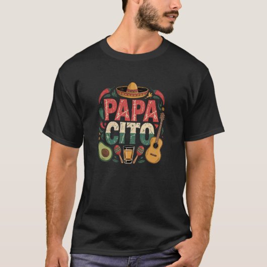 Papa Cito Funny Cool Latino Dad Vibes Design Tees (Vorderseite)