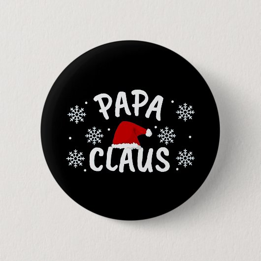 Papa Claus Christmas Button (Vorderseite)