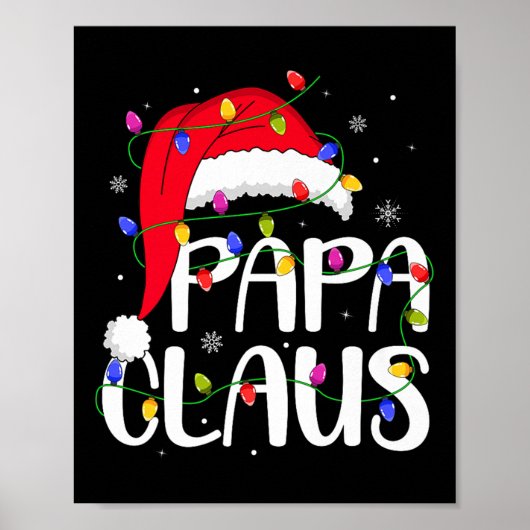 Papa Claus Christmas Family Matching Dad Daddy Xma Poster (Vorne)