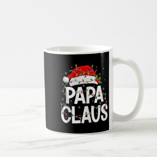Papa Claus Christmas Lights Matching Family Santa  Kaffeetasse (Rechts)