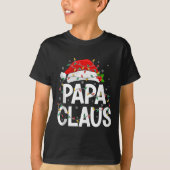 Papa Claus Christmas Lights Matching Family Santa T-Shirt (Vorderseite)
