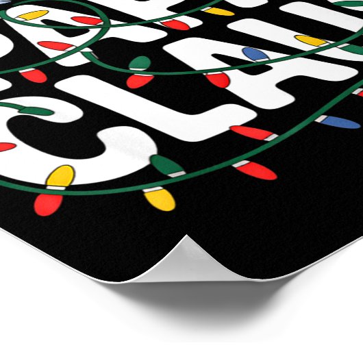 Papa Claus Christmas Lights Santa Family Matching  Poster (Ecke)