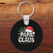 Papa Claus Christmas Lights Santa Family Matching  Schlüsselanhänger (Vorderseite)
