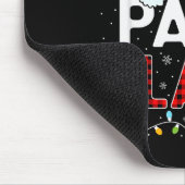 Papa Claus Christmas Lights Santa Hat Pajama Famil Mousepad (Ecke)