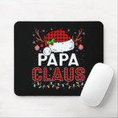 Papa Claus Christmas Lights Santa Hat Pajama Famil Mousepad (Mit Mouse)