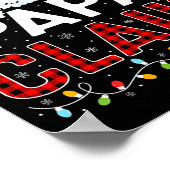 Papa Claus Christmas Lights Santa Hat Pajama Famil Poster (Ecke)