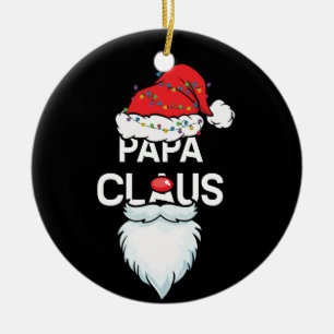 Papa Claus Clown Weihnachts Weihnachtsmann's Hat Keramik Ornament