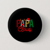 Papa Claus Funny Christmas Family Matching  Button (Vorderseite)