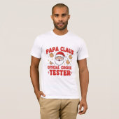 Papa Claus – Official Cookie Tester | Funny Christ T-Shirt (Vorne ganz)