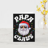Papa Claus Santa Christmas Dad Family Matching Paj Karte (Gelbe Blume)