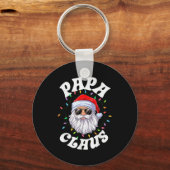Papa Claus Santa Christmas Dad Family Matching Paj Schlüsselanhänger (Vorderseite)