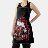 Papa Claus Santa Hat Red Buffalo Plaid Christmas Schürze (InSitu)