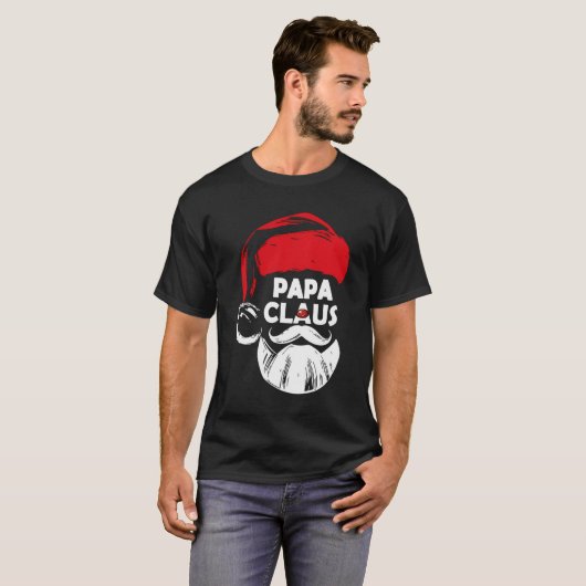 Papa Claus Shirt Weihnachts Pajama Familienmatte (Vorne ganz)