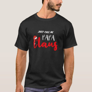 Papa Claus Tshirt Matching Pajamas Set Geschenk T-