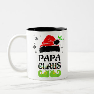Papa Claus Weihnachten Pajama Familie Matching Xma Zweifarbige Tasse