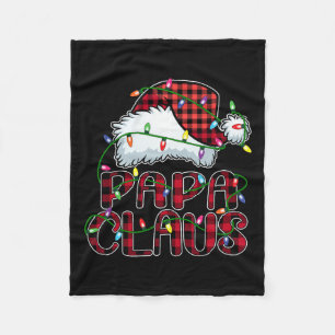 Papa Claus Weihnachts-Lichter Pajama Familie Match Fleecedecke