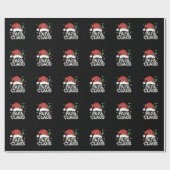 Papa Claus Weihnachts-Lichter Pajama Familie Match Geschenkpapier (Flach)