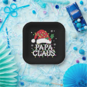 Papa Claus Weihnachts-Lichter Pajama Familie Match Pappteller (Party)