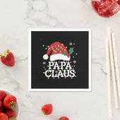 Papa Claus Weihnachts-Lichter Pajama Familie Match Serviette (Beispiel)