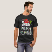 Papa Claus Weihnachts-Lichter Pajama Familie Match T-Shirt (Vorne ganz)