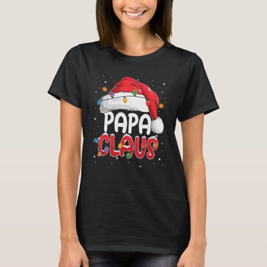 Papa Claus Weihnachtskostüme Familienmatching Spaß T-Shirt (Vorderseite)