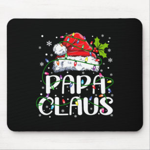 Papa Claus Weihnachtslicht-Pyjama-Familien-Matchin Mousepad