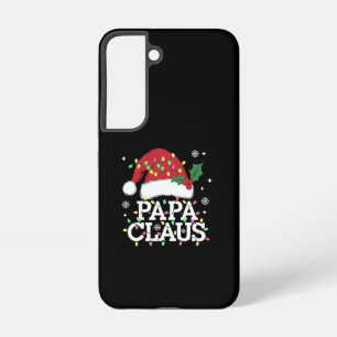 Papa Claus Weihnachtslicht-Pyjama-Familien-Matchin Samsung Galaxy Hülle