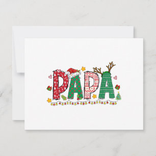 Papa Claus Weihnachtslicht-Pyjama-Familien-Matchin Save The Date