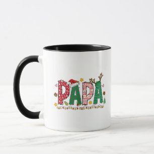 Papa Claus Weihnachtslicht-Pyjama-Familien-Matchin Tasse