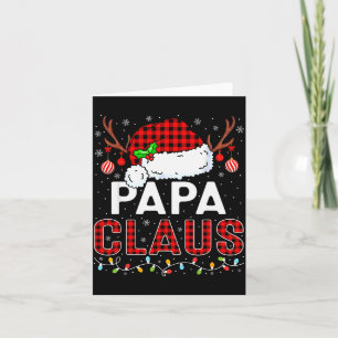 Papa Claus Weihnachtslichter Santa Hut Pyjama Fami Karte