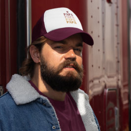 Papa Colorful Retro Bold Papa Vatertag Truckerkappe