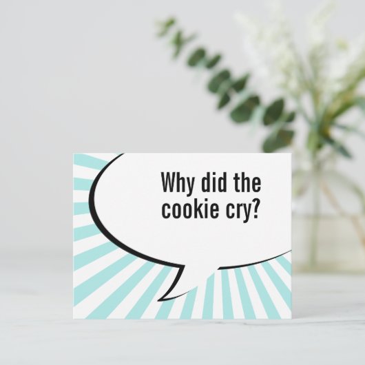 Papa Cookie Witz Postkarte (Stehend Vorderseite)