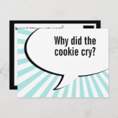 Papa Cookie Witz Postkarte (Vorne/Hinten)