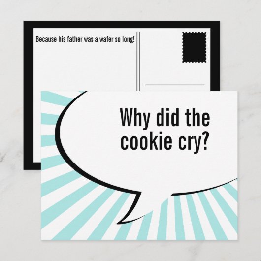 Papa Cookie Witz Postkarte (Vorne/Hinten)