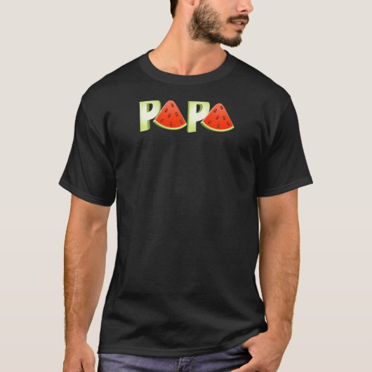 Papa Cool Watermelon Funny Daddy Frucht Eater Melo T-Shirt (Vorderseite)