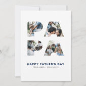 PAPA Cutout Foto Collage Happy Vatertag Karte (Vorderseite)
