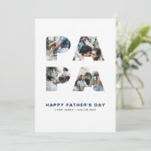 PAPA Cutout Foto Collage Happy Vatertag Karte (Stehend Vorderseite)