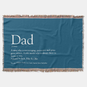 Papa, Daddy, Vater Definition Modern Lustig Blau Decke