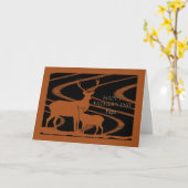 Papa Deer im Feld zum Vater Karte (Gelbe Blume)