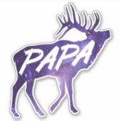 Papa Deer Sticker (Vorderseite)