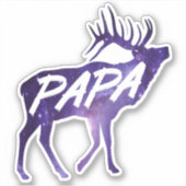 Papa Deer Sticker (Vorderseite)