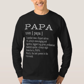 Papa Definition Großvater Vatertagsgeschenke - Män T-Shirt