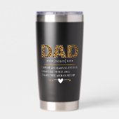 Papa-Definition Leopard-Print Vatertagsgeschenk Thermobecher (Rückseite)