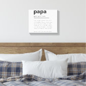Papa Definition Poster, Geschenk für Vater, Vatert Leinwanddruck (Insitu (Schlafzimmer))