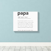 Papa Definition Poster, Geschenk für Vater, Vatert Leinwanddruck (Insitu (Holzboden))