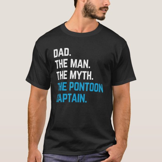 Papa dem Mann den Mythos der Pontonkapitän Segler  T-Shirt (Vorderseite)