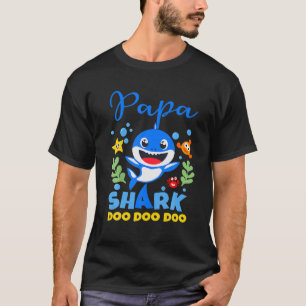 Papa der Babyhai Geburtstag Papa Shark T-Shirt