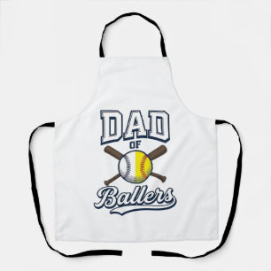 Papa der Baller Baseball Softball Vintage Design_1 Schürze