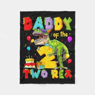 Papa der beiden Rex, 2. Geburtstagsjunge Dinosauri Fleecedecke