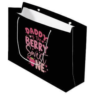 Papa der Berry Sweet One Strawberry Geburtstag Große Geschenktüte